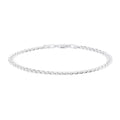 Sterling Silver 4mm Panza Curb Chain Bracelet